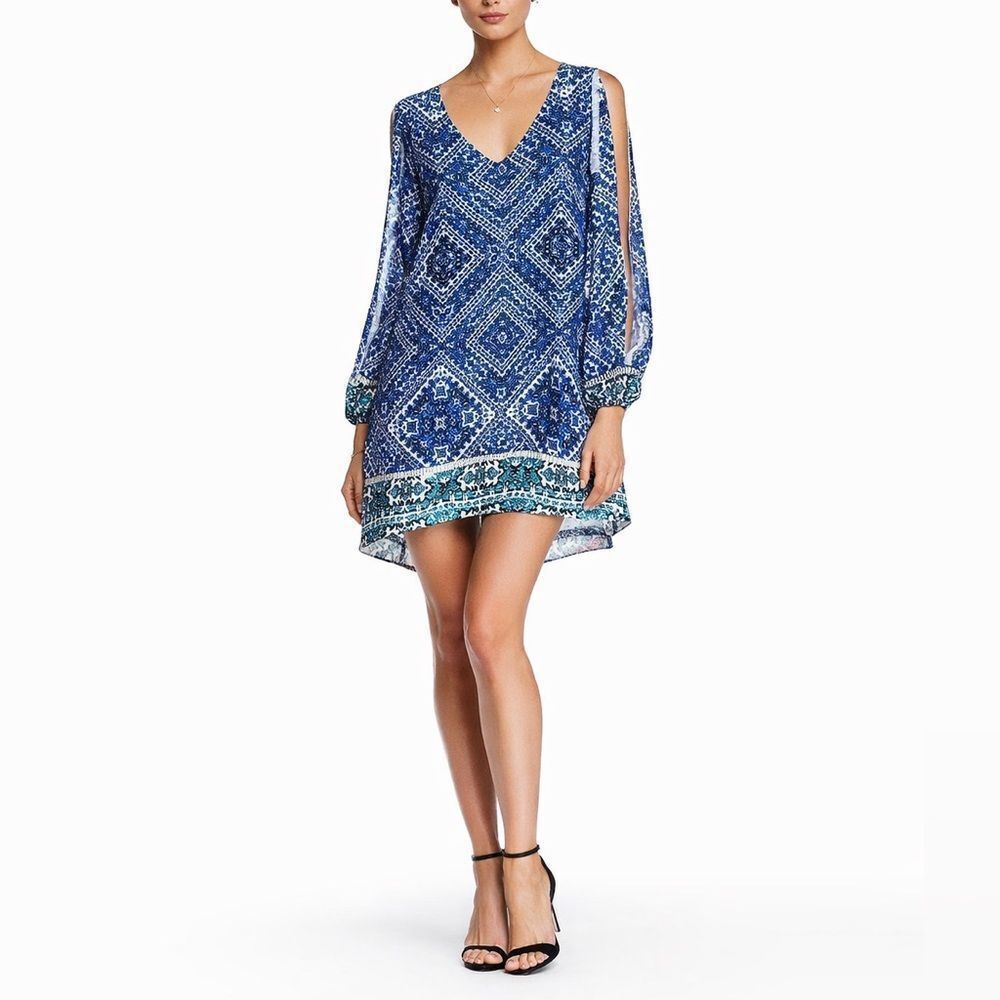 Lovers + Friends Gracie Mini Dress – Medina Scarf Print, Size Small, NWT